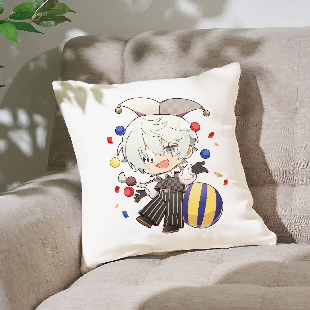 Anime B-Bungo S-Stray Dogs Chibi Pillow Case Cushion Cover Cute Throw Pillow Case For Car Sofa Pillowcase Polyester With Zipper