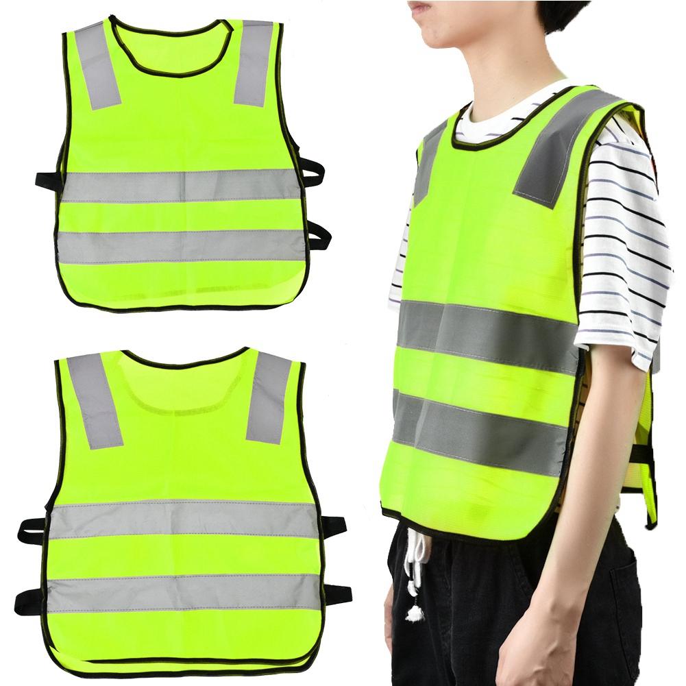 High Visibility Children Kid Reflective Traffic Safety Vest Night Walking(Fluorescent Green)