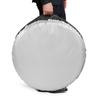 QC 4Pcs Tire Cover Case Black Silver Car Spare Tire Cover Storage Bags Carry Tote Polyester Tire For Cars Wheel Protection Cover