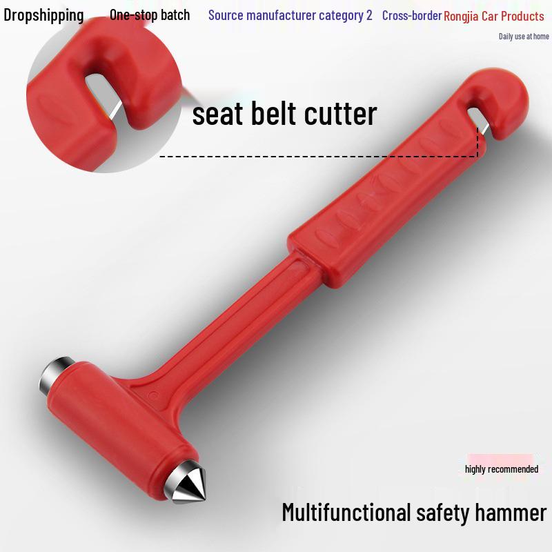 Compact Multifunctional Car Escape Tool - Safety Hammer & Window Breaker