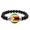 287 Länder Nationalflagge Druckknopf Elastisches Band Perlen Länderflagge Unabhängigkeitstag Perlen Schmuck Perlenarmband