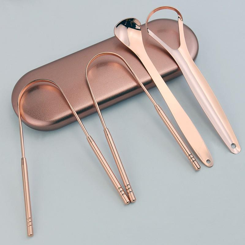 Stainless Steel U-Shaped Tongue Scraper for Oral Care