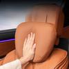 Comfort Nappa Leather Car Neck and Lumbar Pillow Soft Car Headrest Lumbar Support Car Seat Accessories Cars Neck and Back Pillow