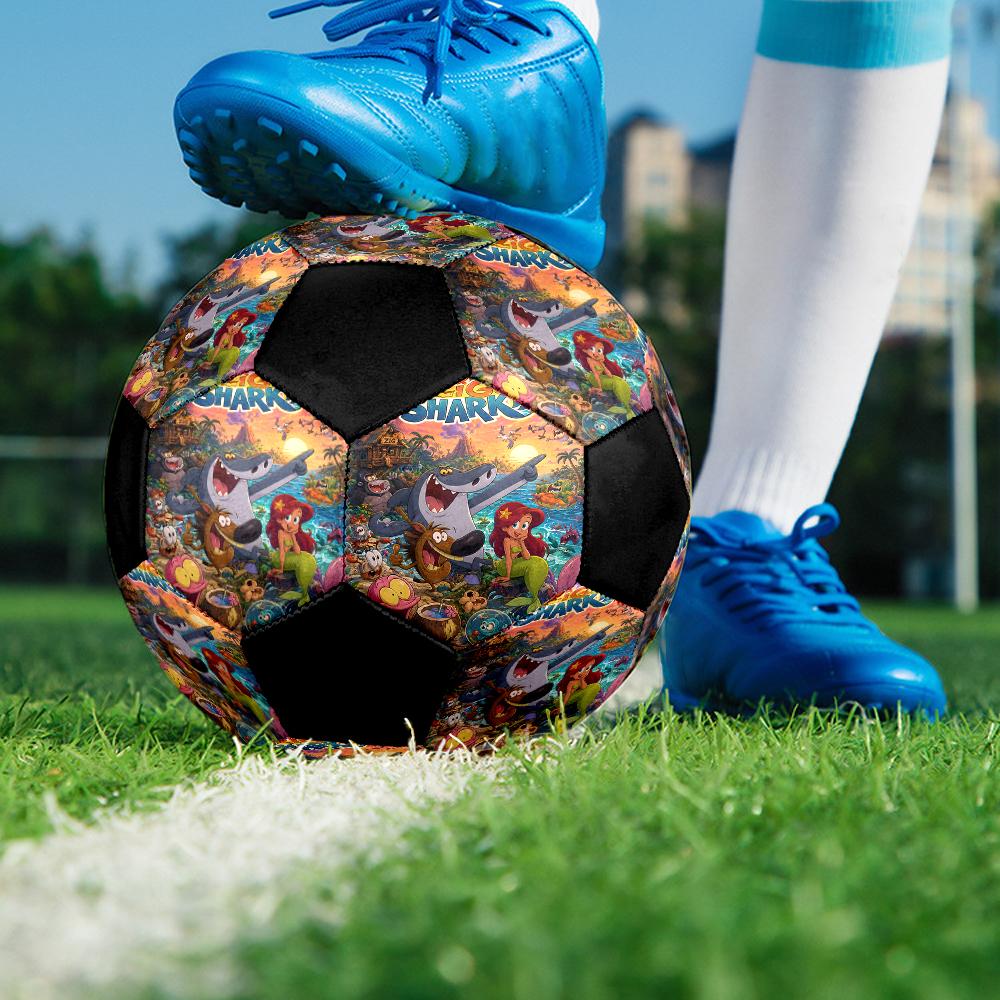 Zig & sharko Theme Size 5 Soccer Ball, Suitable for Both Indoor and Outdoor Matches, a Gift Suitable for Everyone.