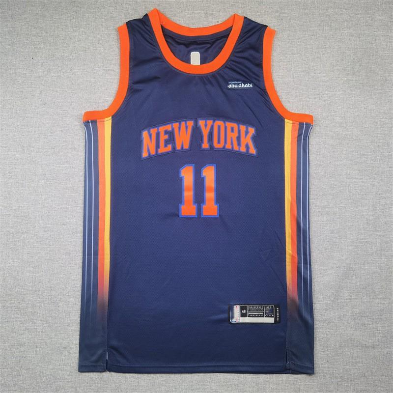 Mens NBA New York Knicks 11 Embroidered Basketball Jersey Sportswear Unisex Team Fan Apparel