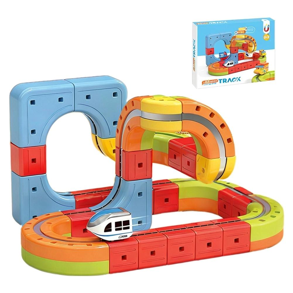 Magnetic Track Train Toys Building Blocks Set For Kids DIY Cube Magnetic Anti-gravity Levitating Train STEM Toy Boys Xmas Gift