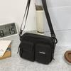 Outdoor Leisure Multi-pocket Canvas Messenger Bag Women's and Men's Simple Travel Nylon Single Shoulder Small Square Bag