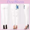 Jeans Skinny da Donna con Design Strappato e Vita Alta per Uso Casual e da Ufficio