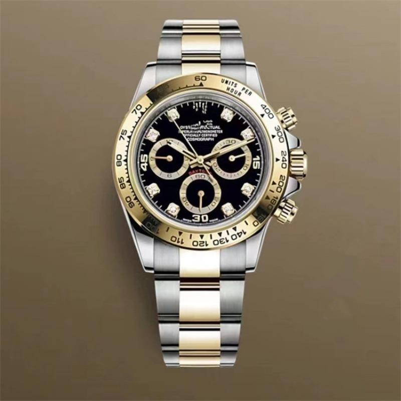 Ceas mecanic Laojia Daytona cu trei cadrane și șase ace pentru bărbați, curea din oțel, ceas multifuncțional, stația de vest, furnizor