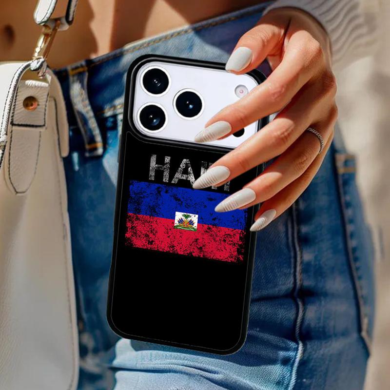 Haiti Haitian Flag print Phone Case For iPhone 17 Air 14 15 13 12 Max Cover For Apple 14 15 16 16e 11 Pro Max Plus