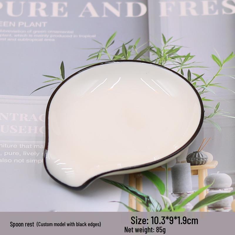 Ceramic Spoon Rest & Holder - Creative Thickened Design for Restaurant or Home