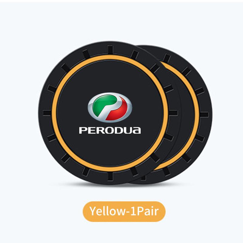 

2Pcs Car Coaster Water Cup Bottle Holder Mat Anti-slip Pad For Perodua Facelift Myvi Ativa Gen2 Gen3 5w30 D3 Sp3 Bezza Alza