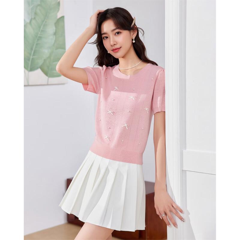 IEF Women's French Style Bow Knit Top