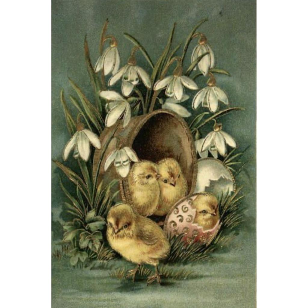 Retro Metal Wall Sign, Easter Bunny with Eggs, Vintage Tin Plate Home Decor