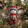 Ornamental Tree Decorations Christmas Ornaments Cartoon Snowman/Santa Xmas Hanging Decoration Holiday Unique Gifts Acrylic Decor for Valentine's