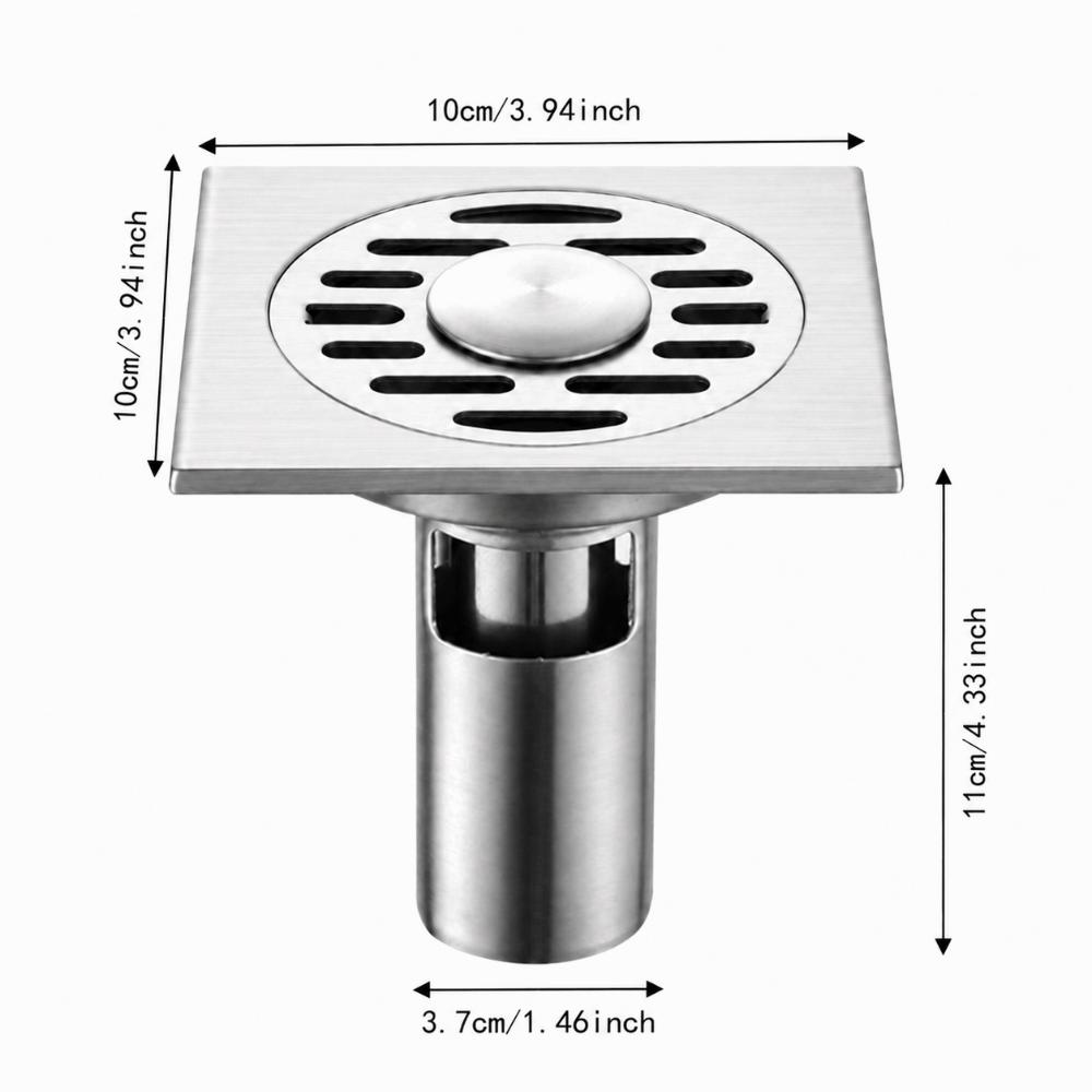 304 Stainless Steel Floor Drain Removable Cover Sink Strainer Durable Drain Protector Shower Area