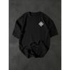 European sizes Men's Crew Neck T-Shirt, Vintage Short Sleeve