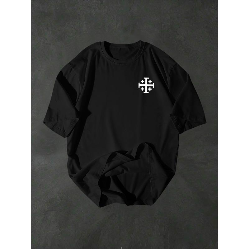European sizes Men's Crew Neck T-Shirt, Vintage Short Sleeve