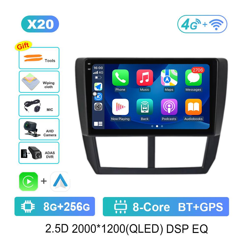 Android 14 Car Radio Multimedia Player for Subaru Impreza GH GE 2007 - 2011 GPS Navi WiFi QLED Touch Screen DSP Stereo 4G