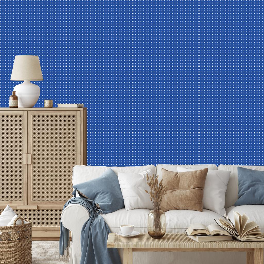 Wallpaper Dots Blue, Mountain Blue for Living Room and Bedroom 50x1000