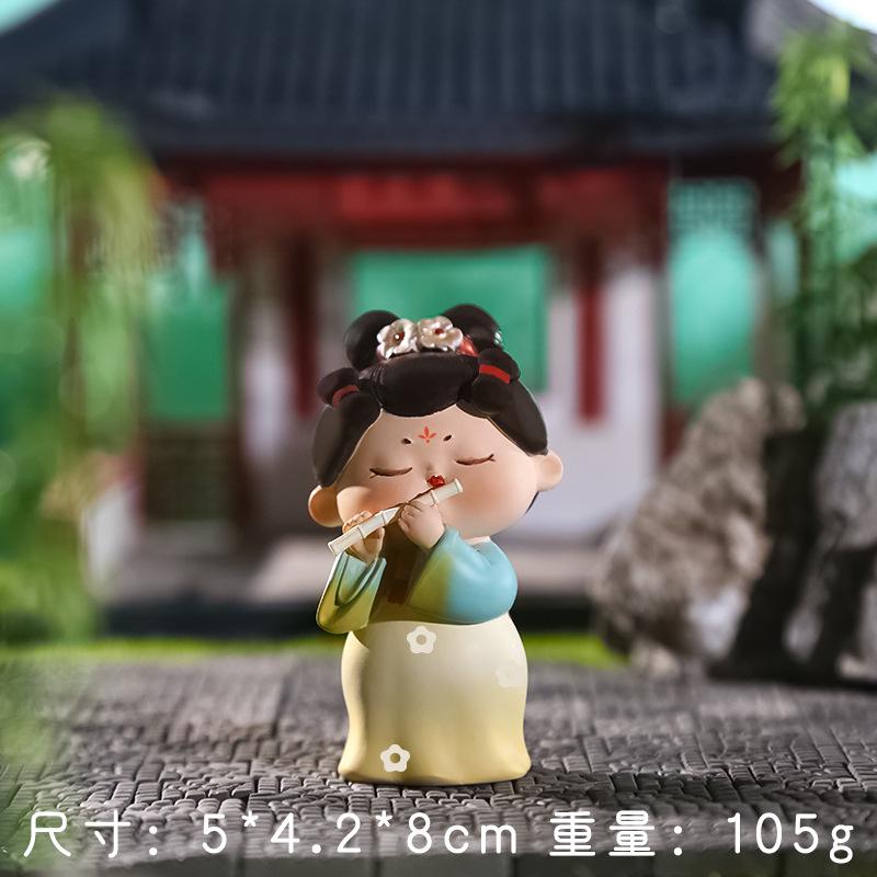 Kreativer Handyhalter im Stil der Tang-Dynastie mit Glücksbringer: Exquisites Harzornament