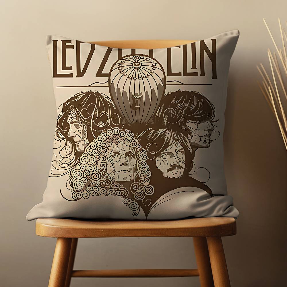 Coole L-Led Z-Zeppelin Band Kissenbezug Für 45x45cm,55x55cm,30x30cm Für Heim Schlafzimmer Dekoration Und Schutz 30cmx30cm