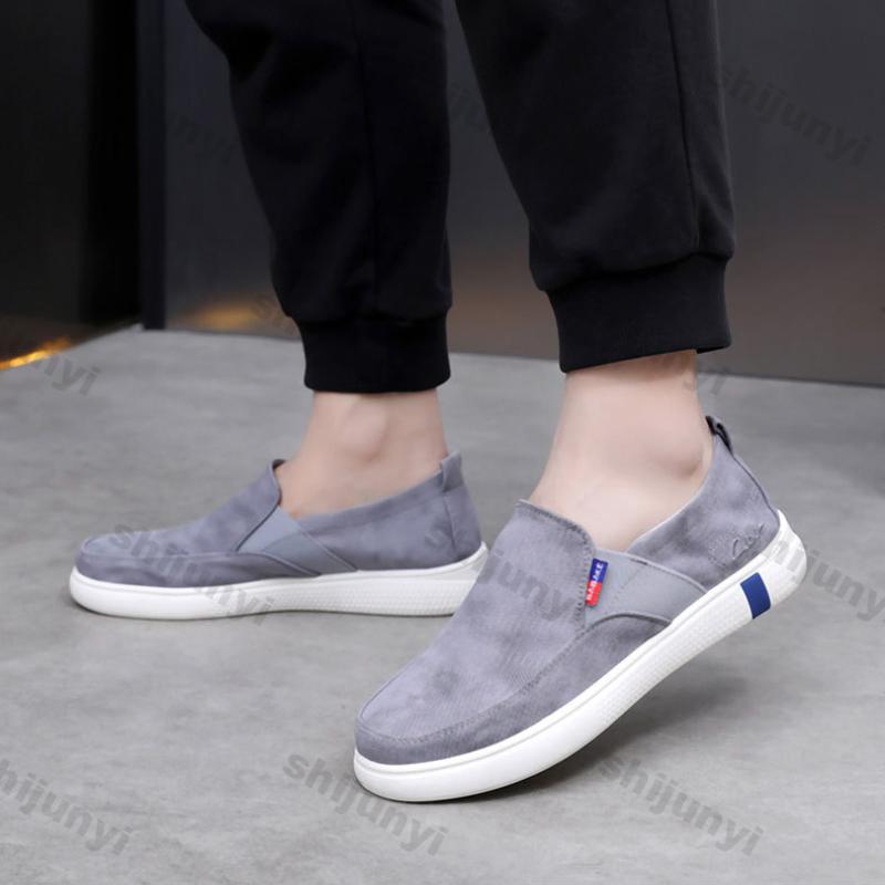 Fashion Men Shoes 2025 Spring New Comfortable Soft Sole Round Toe Sewing Casual Shoe Fashion Breathable Non Slip Lightweight Sneakers