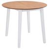 Folding Dining Table Round MDF White