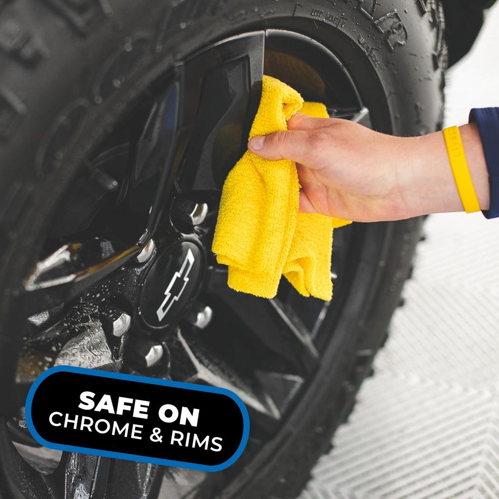 The Rag Company Edgeless 365 Towels, 40x40cm, Pack of 10, Car Wash, Detailing, Multi-Purpose, Gold