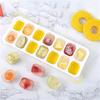 14 Grids Ice Cube Trays Reusable Silicone Ice Cube Mold Fruit Ice Maker with Removable Lids Kitchen Tools Freezer Summer Mould