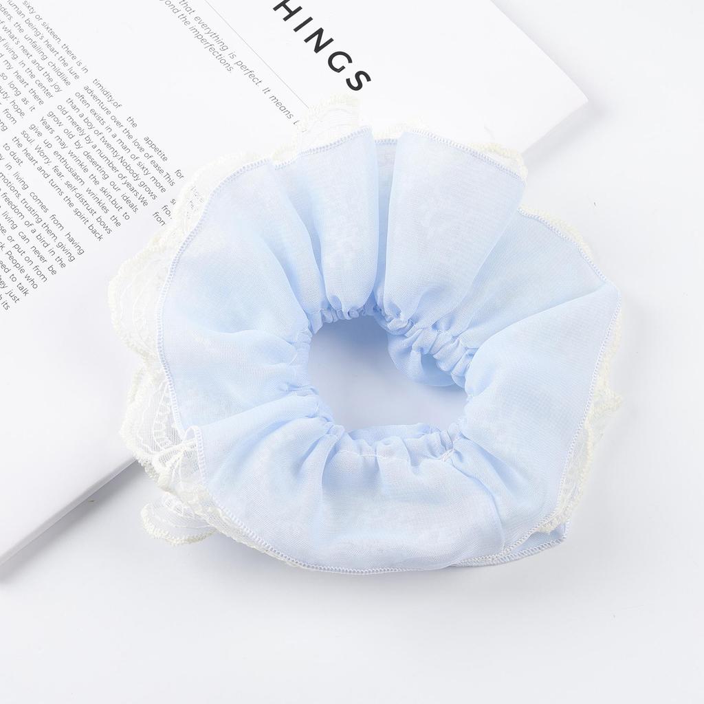 Lazy Style Korean Sweet High Elasticity Hair Tie for Girls - Large Intestine Hair Rope & Flower Rubber Band Accessory