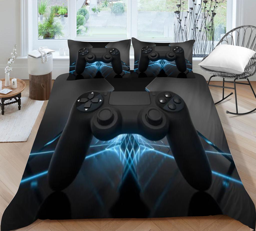 3D Game Controller Bedding Set Player Down Duvet Cover 2/3 Pieces Boy Bedding Set AU140 * 210 Full Size Soft Bedroom Decoration