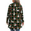 Women's Fall And Winter Fashion Casual Print Long Sleeve Mid-Length Cardigan Jacket