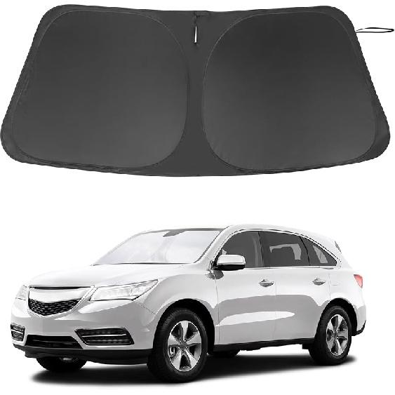 TINGLU Sun Shade For Tesla Model X Tesla X 2016-2024 2025 Accessories Windshield Sun Shade Window Shade UV Rays Protection Sun Visor Cover With