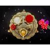 Wonder Care Aluminium Golden Color Plate for Puja Diwali Gift Items Deepawali