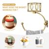 Decorative Towel Hooks With Candle Holder Wall Mounted Hand Towel Ring Heavy Duty Rustic Hook For Dormitory Bedroom Kitchen
