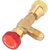 PolaLander 1pc R410A Air Conditioning Refrigerant Valve Adapter 1/4" SAE Male To 5/16" SAE Female Charging Hose Flow Control Valves