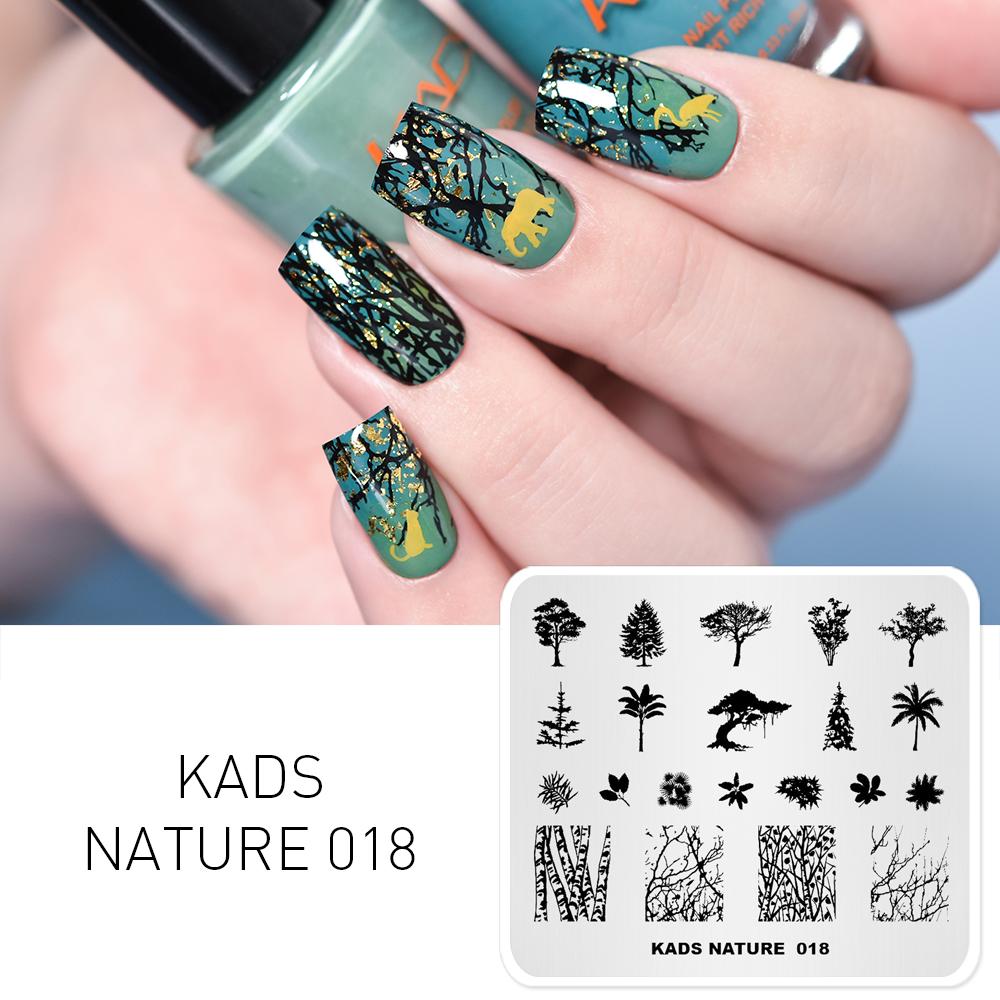 kads Nail Art Stamping Plates 63 Designs Nature Series Nail Template Stencil Plates for Nail Salon