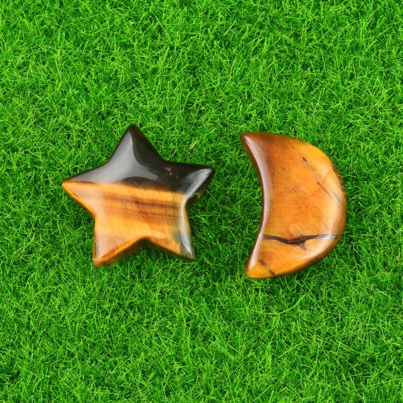 

Natural Stone Mini Ornaments Star Moon Crystal Decorative For Bedroom Office Desk Fsh Tank Decor Moon Star Shape CrystalMini DIY