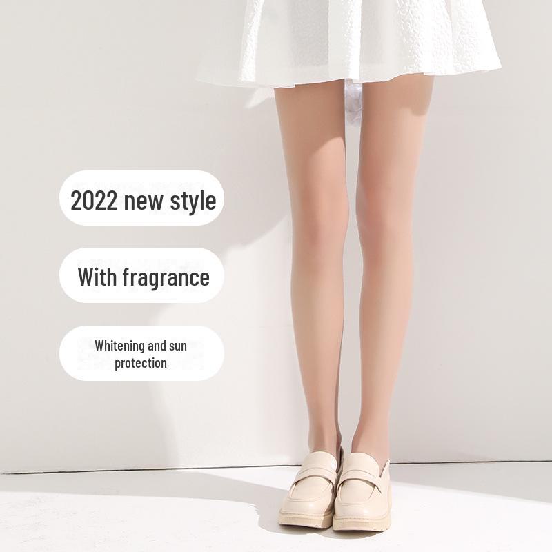 Fenna Moisturizing Anti-Snag Silk Leg Mask Socks - Sun Protection & Skin Care Rose Stockings.