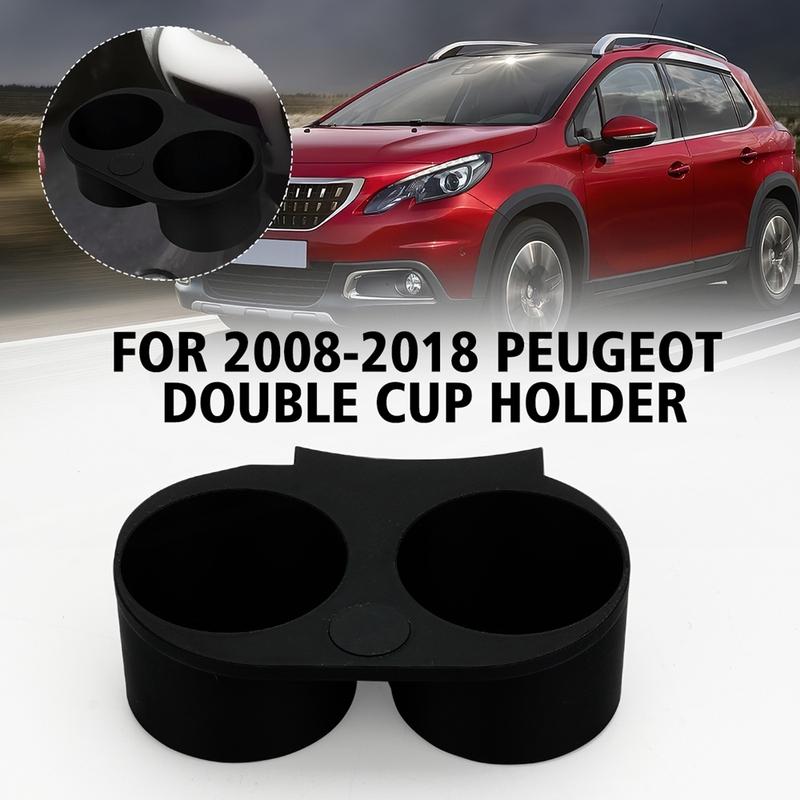 Double Cup Coffee Beverage Cup Holder For 2008-2018 Peugeot Double Cup Holder