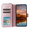 R20 For Samsung Galaxy S24 FE Case Zipper Pocket PU Leather Cover with 9 Card Slots