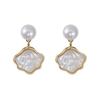 Elegant Fan-shaped Pearl Earrings for Women: Lightweight, Luxury Design, Ideal for Spring/Summer Wear