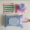 Wasserdichte Taschentuchbox im koreanischen Stil mit Macaron-Farben - Niedlicher hängender Feuchttuchhalter für Kinderwagen