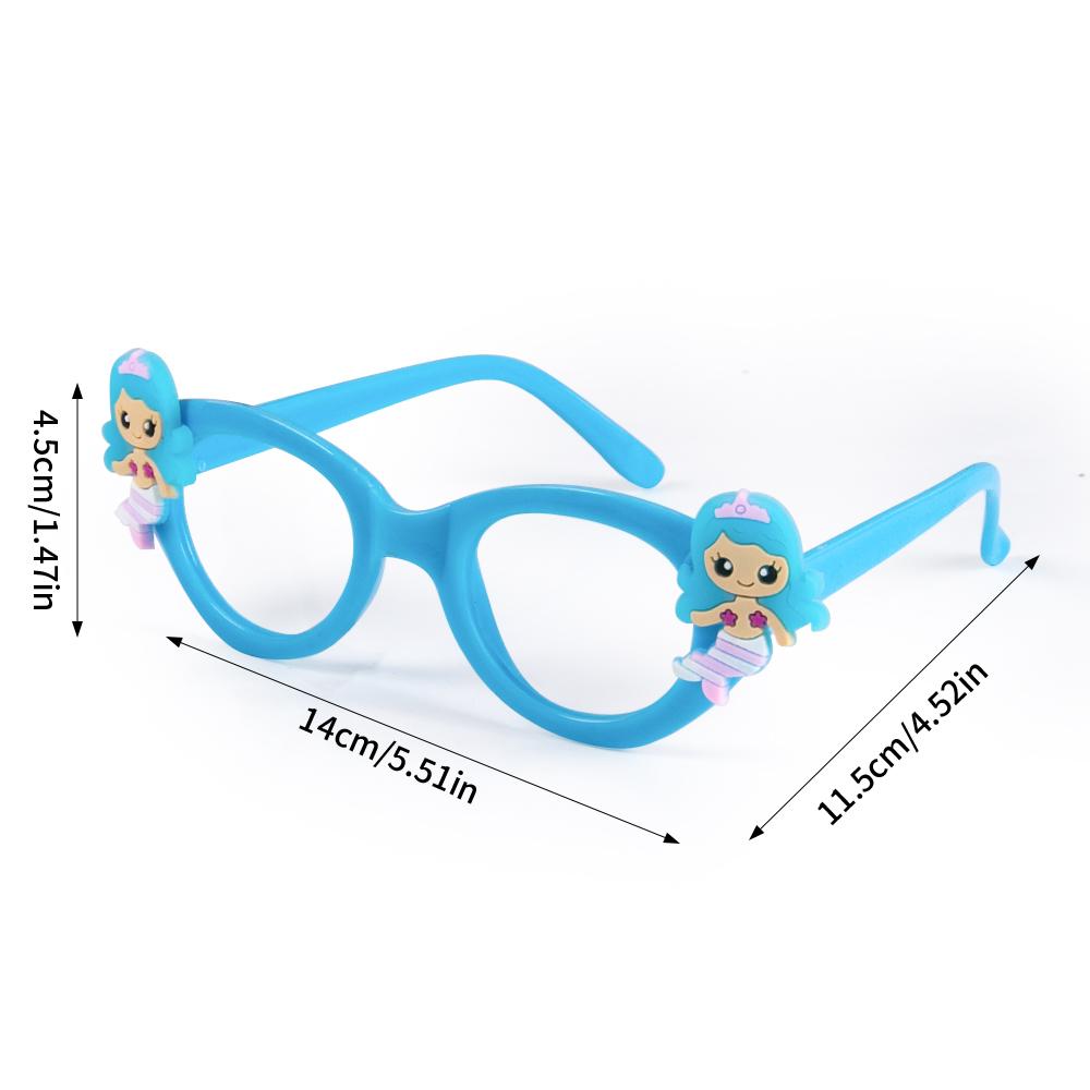 3/6pcs Mermaid Plastic Glasses Little Mermaid Themed Party Photo Prop Kids Girls 1st Birthday Party Gift Baby Shower Supplies