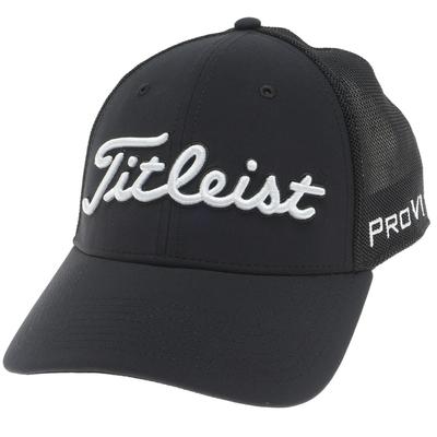 Titleist Men's Tour Performance Mesh Cap TH25ATPMA, Black/White