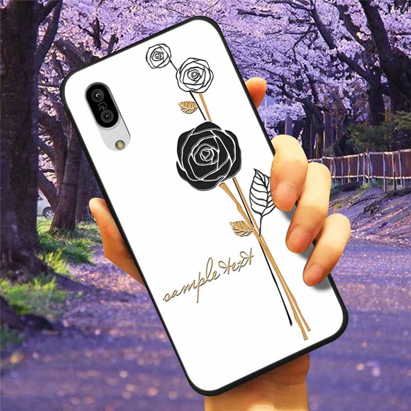 For Sharp Aquos Sense3 Case 3D Flower Relief Silicone Soft Emboss Cover For Sharp Aquos Sense 3 Lite Sense6 6 Luxury Cartoon