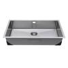85cm Kitchen Undermount Single Bowl Sinks, Stainless Steel Drop-In Farmhouse Basin with Accessories, Household Dishwasher Sinks for RV, Prep Kitchen,