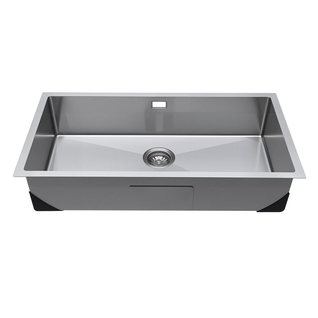 85cm Kitchen Undermount Single Bowl Sinks, Stainless Steel Drop-In Farmhouse Basin with Accessories, Household Dishwasher Sinks for RV, Prep Kitchen,