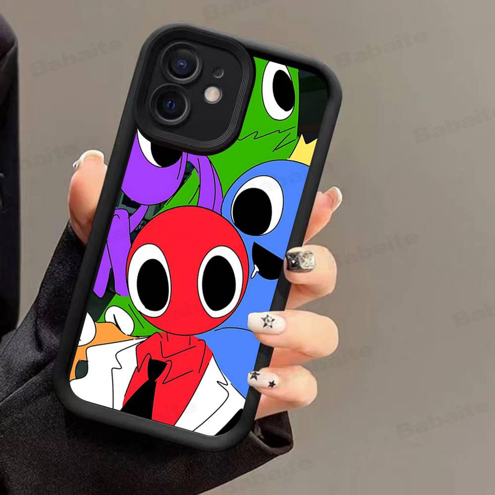 Cartoon R-Rainbow Friends Phone Case For IPhone 17 16 15 14 13 12 11 Pro Max Plus MINI Soft Cover